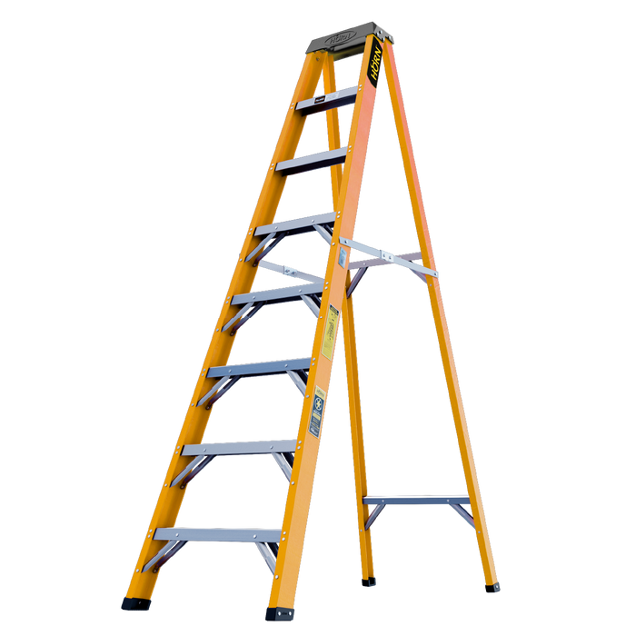 Escalera dieléctrica tipo Tijera 8 Pasos / 2.29 Metros - Tipo I