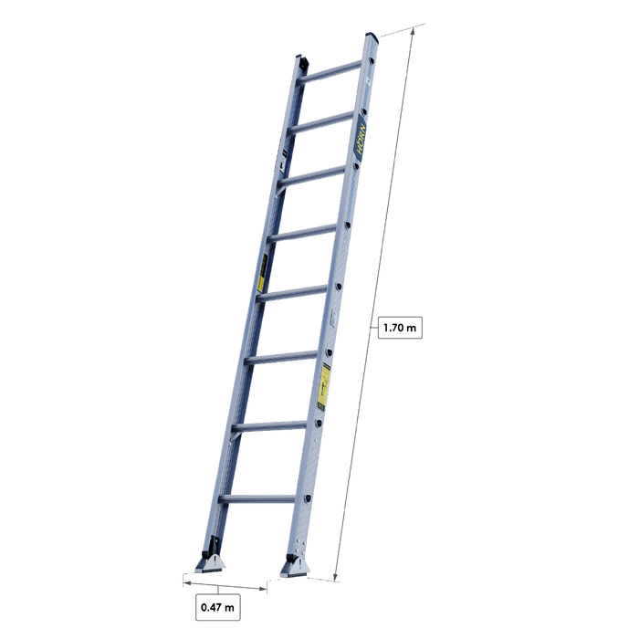 Escalera Sencillas en Aluminio 9 Pasos / 2.04 Metros - Tipo IA